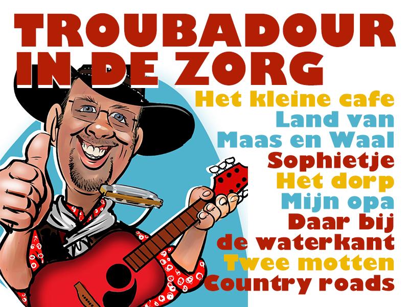 Troubadour in de zorg | Zanger gitarist Edward Val optreden boeken zorglocatie ouderen senioren dementie